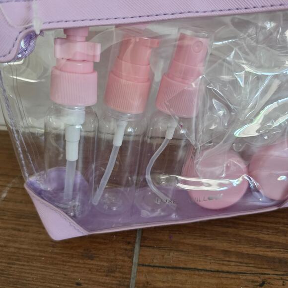 New 5 piece travel toiletry bag with containers - Picture 4 of 4